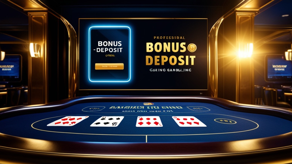 Casino scherm met bonuscode en no-deposit aanbod in een donkere sfeer