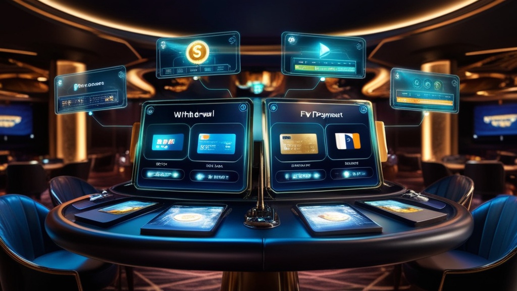 Overzicht van uitbetalingstijden per betaalmethode in een donkere casino-omgeving